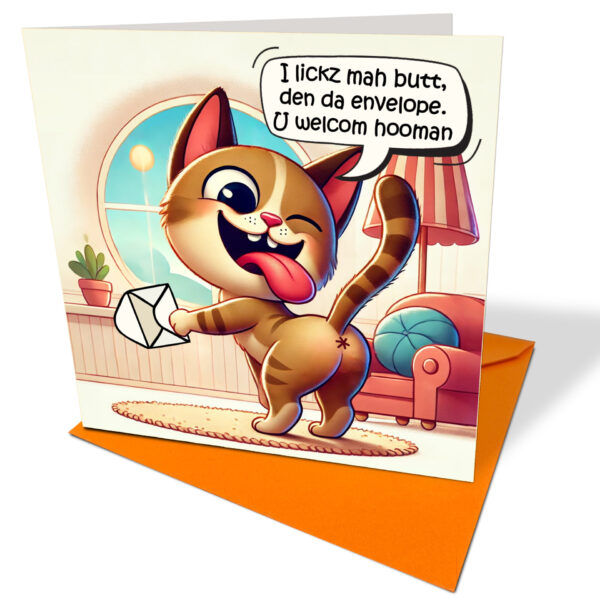 Bumlick Cat Card