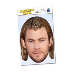 Realistic face mask of Chris Hemsworth