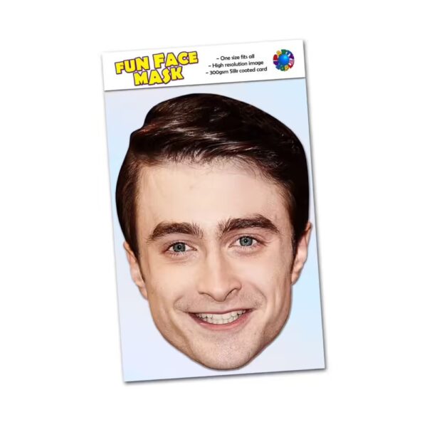 Realistic face mask of Daniel Radcliffe