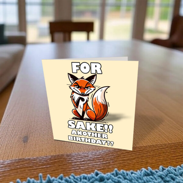 For Fox Sake Card on desk