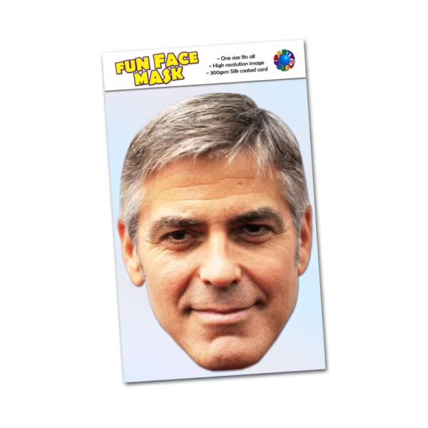 Realistic face mask of George Clooney