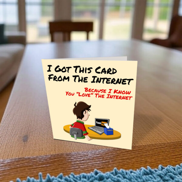 I got this from the Internet Card on desk