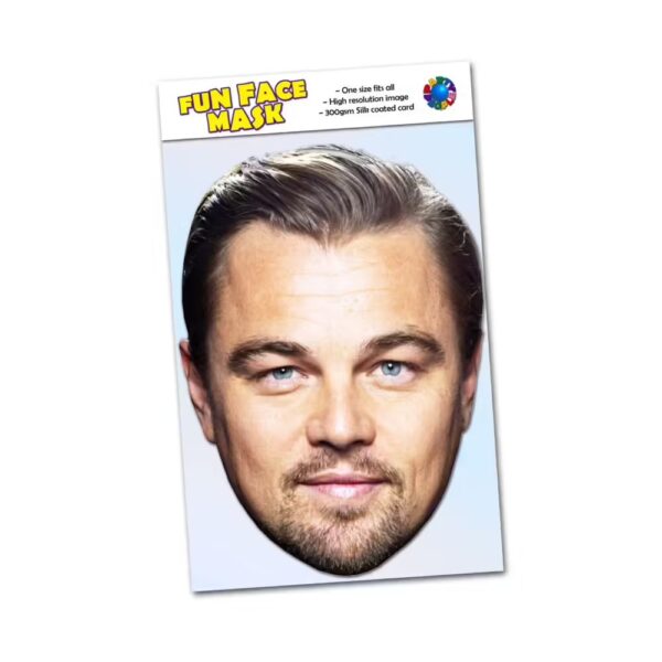 Realistic face mask of Leonardo Dicaprio