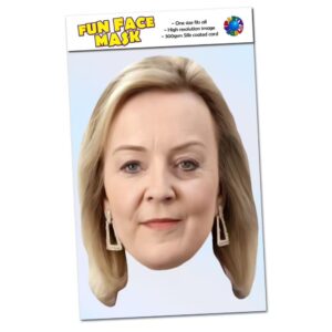 Realistic face mask of Liz Truss