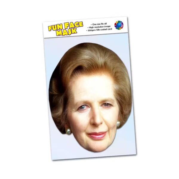 Realistic face mask of Margaret Thatcher