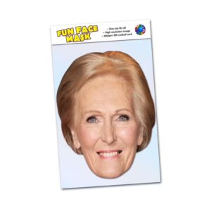 Realistic face mask of Mary Berry