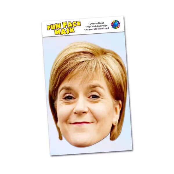 Realistic face mask of Nicola Sturgeon