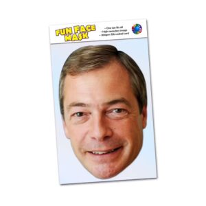 Realistic face mask of Nigel Farage