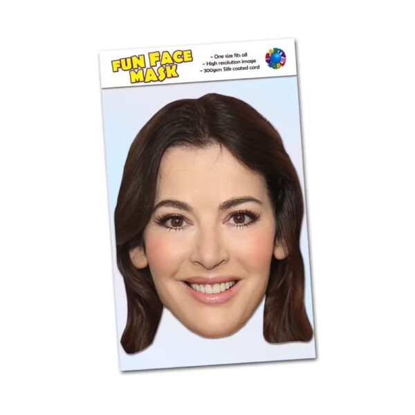 Realistic face mask of Nigella Lawson