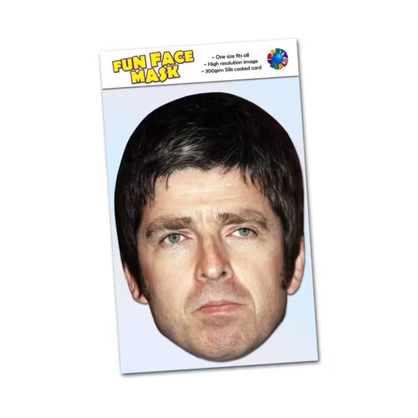 Realistic face mask of Noel Gallagher