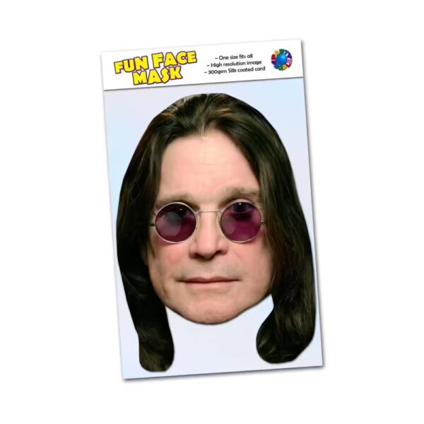 Realistic face mask of Ozzy Osbourne