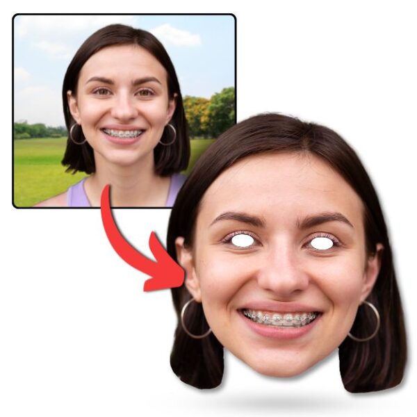 Example of turning a photo into a personalised face mask