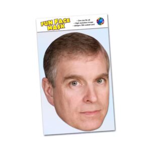 Realistic face mask of Prince Andrew Duke of York