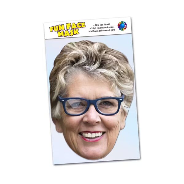 Realistic face masks of Prue Leith