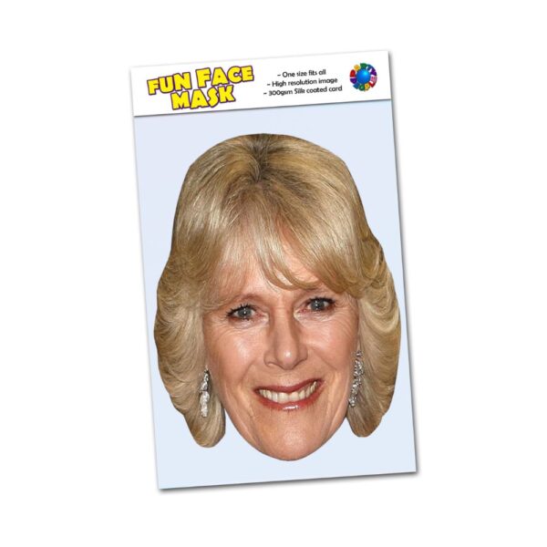 Realistic face mask of Queen Camilla