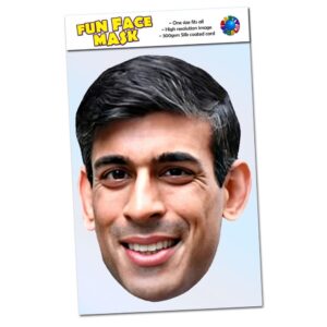 Realistic face masks of Rishi Sunak