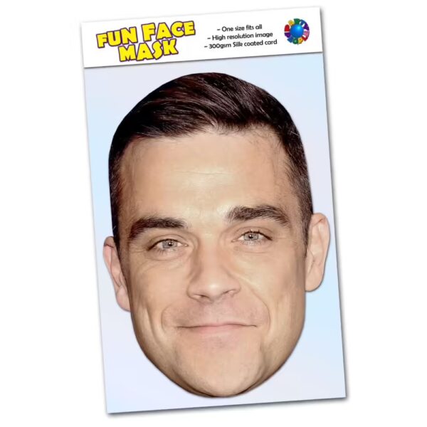 Realistic face masks of Robbie Williams