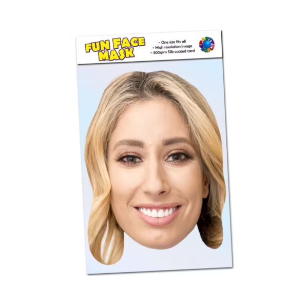 Realistic face masks of Stacey Solomon