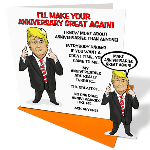 Trump Anniversary Card - Card and Envelope