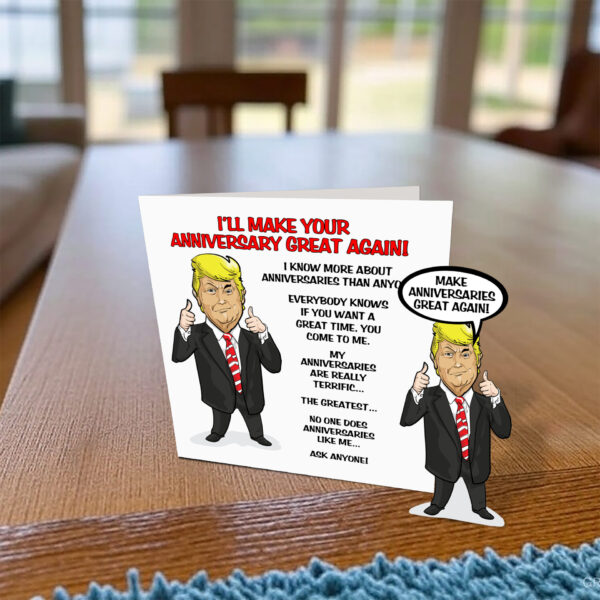 Trump Anniversary Card - On Desk