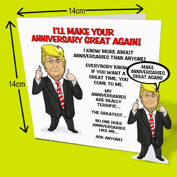 Trump Anniversary Card - Measurements