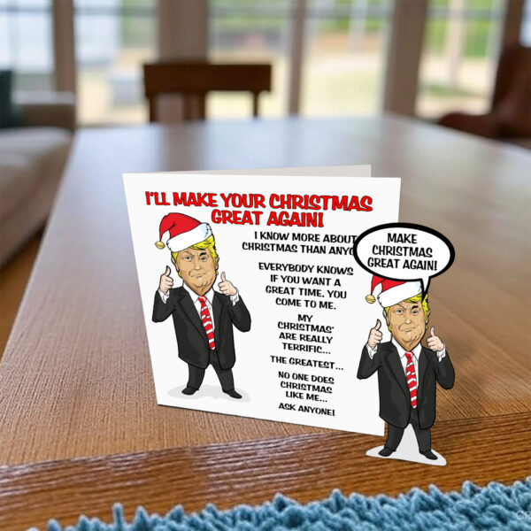 Trump Christmas Card - On Desk