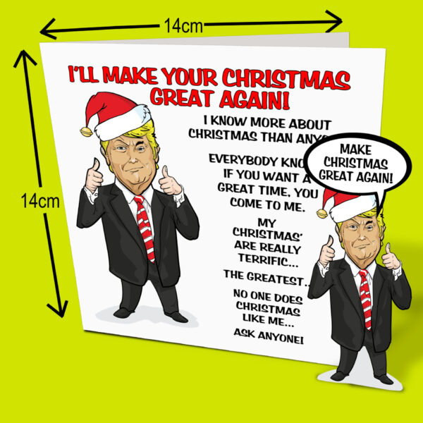 Trump Christmas Card - Measurements