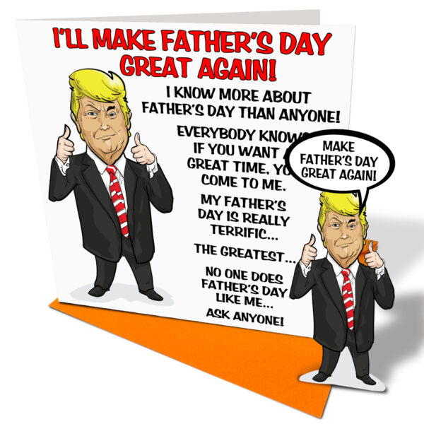 Trump Father's Day Card - Card and Envelope