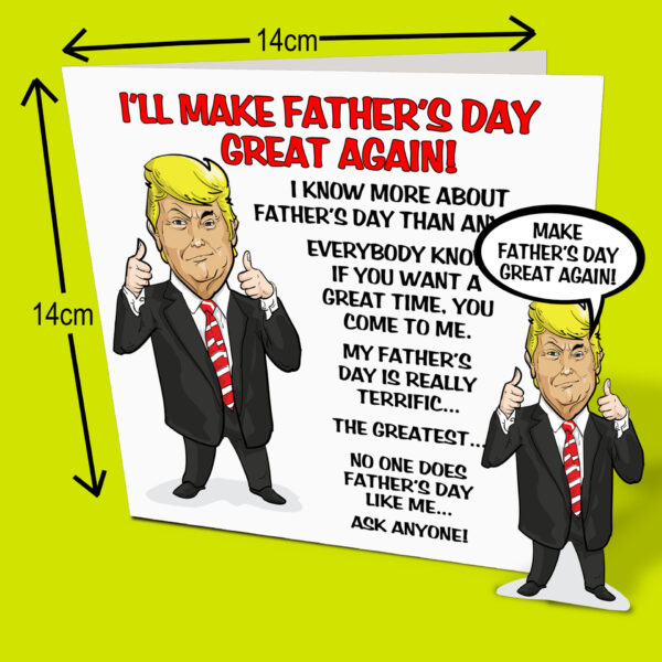 Trump Father's Day Card - Measurements