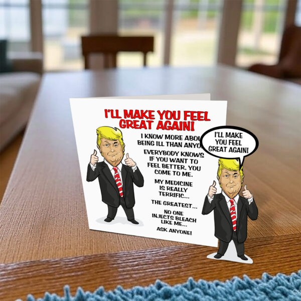 Trump Get Well Soon Card - On Desk