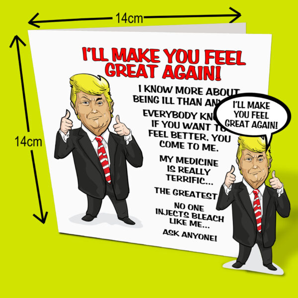 Trump Get Well Soon Card - Measurements