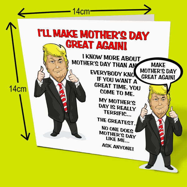 Trump Mother's Day Card - Measurements