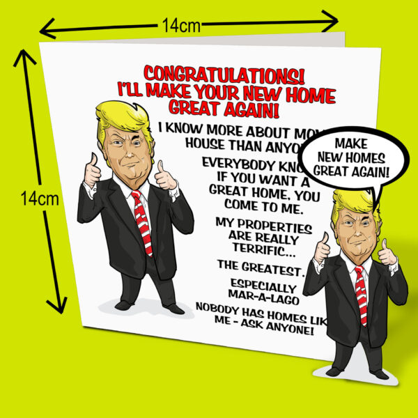 Trump New Home Card - Measurements