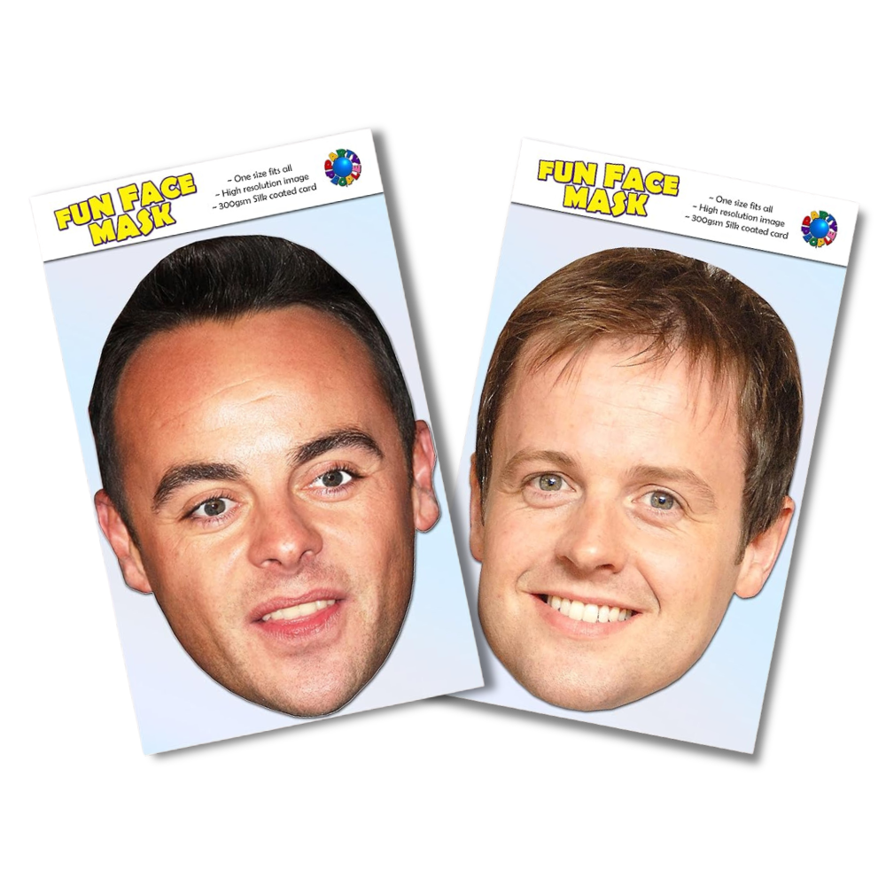 Ant and Dec Celebrity Face Masks - Ready To Wear