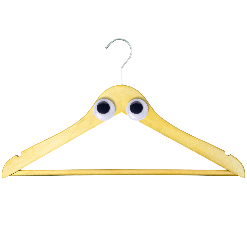 Coat hanger with Googly Eyes