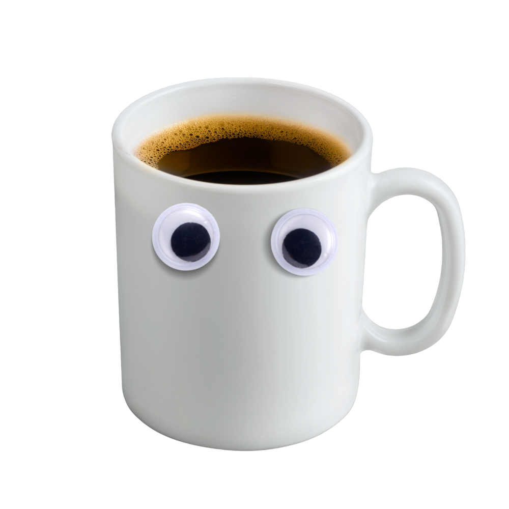 Coffee Cup with Googly Eyes