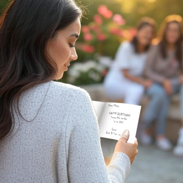 Generic Woman Reading Card