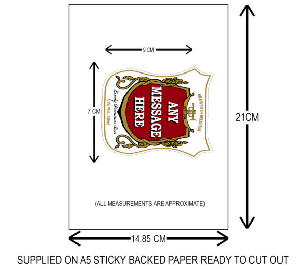 Beer Label Type 1 dimensions