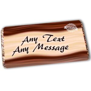 Personalised chocolate bar with customisable text, a funny and thoughtful birthday gift idea