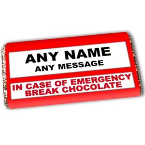 Personalised Emergency Break Chocolate Bar