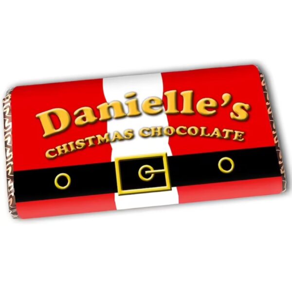 Santa Themed Chocolate Bar