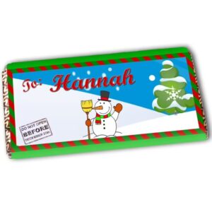 Snowman Themed Chocolate Bar