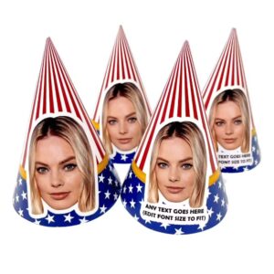 Personalised American Party Hat with Custom Text and Photo