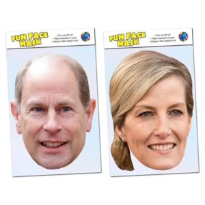 2 Pack of masks including Prince Edward and Sophie Countess Of Wessex