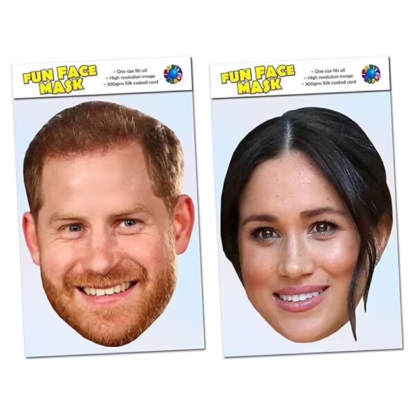 2 Pack of masks including Prince Harry and Meghan Markle