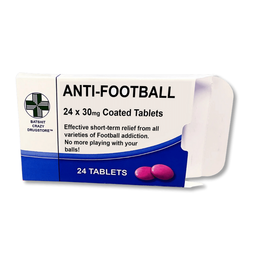 Anti Football Novelty Pill Box