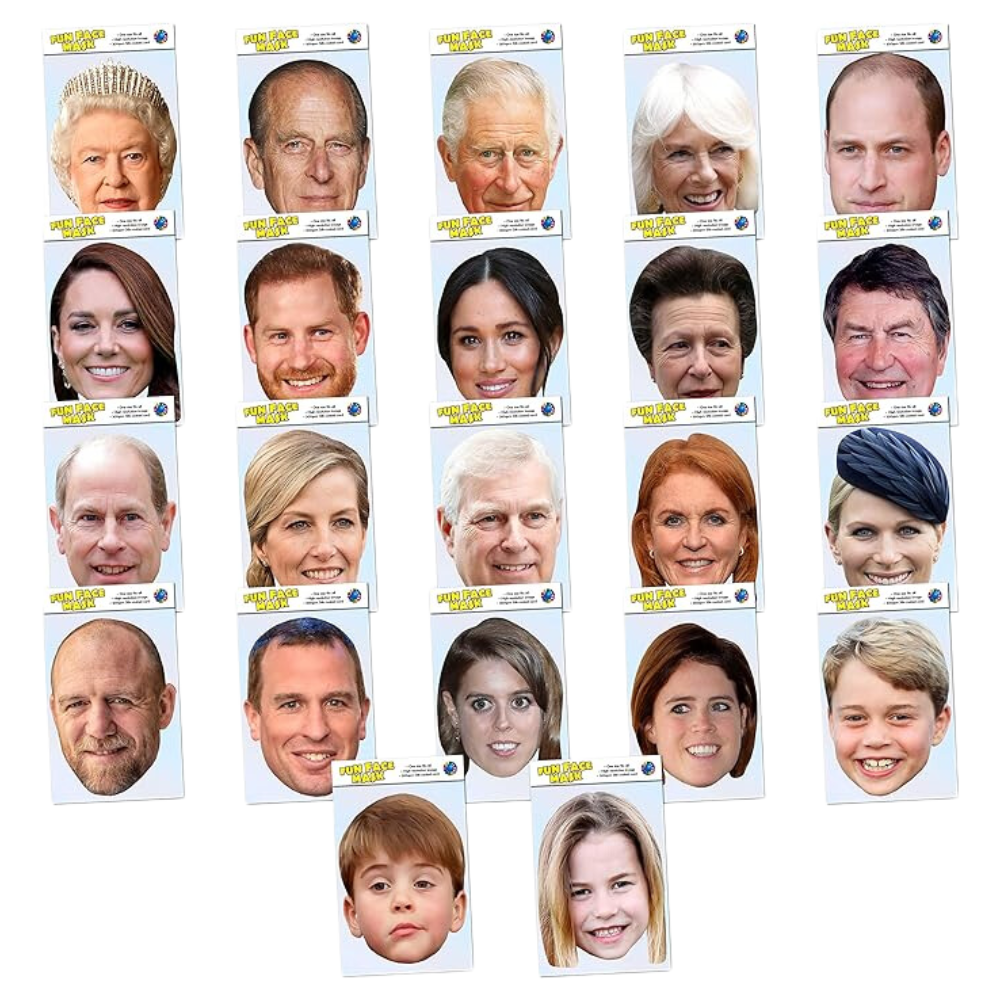 Celebrity Face Mask - Royal Family - 22 Pack