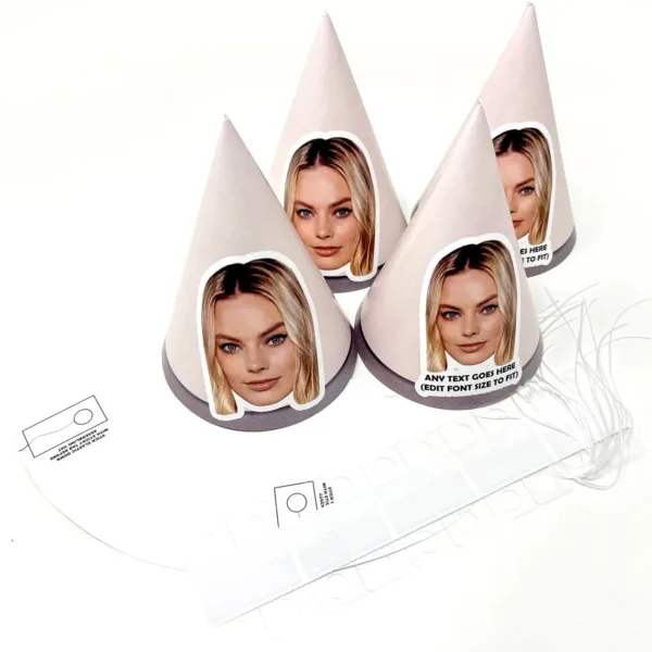 Party Hats with Elastic String and Tape for Secure Fit