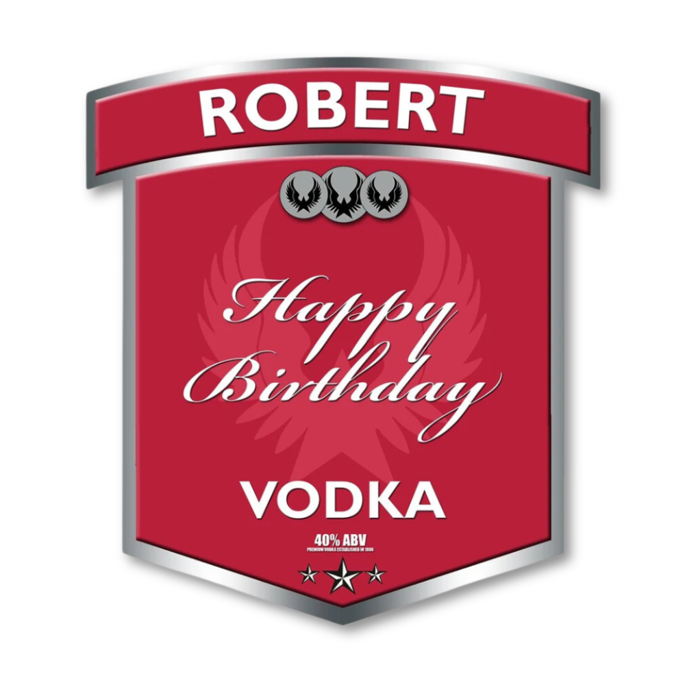 Personalised Vodka Bottle Label