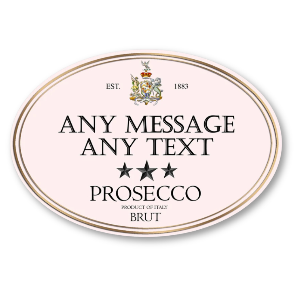 Personalised Prosecco Label Example